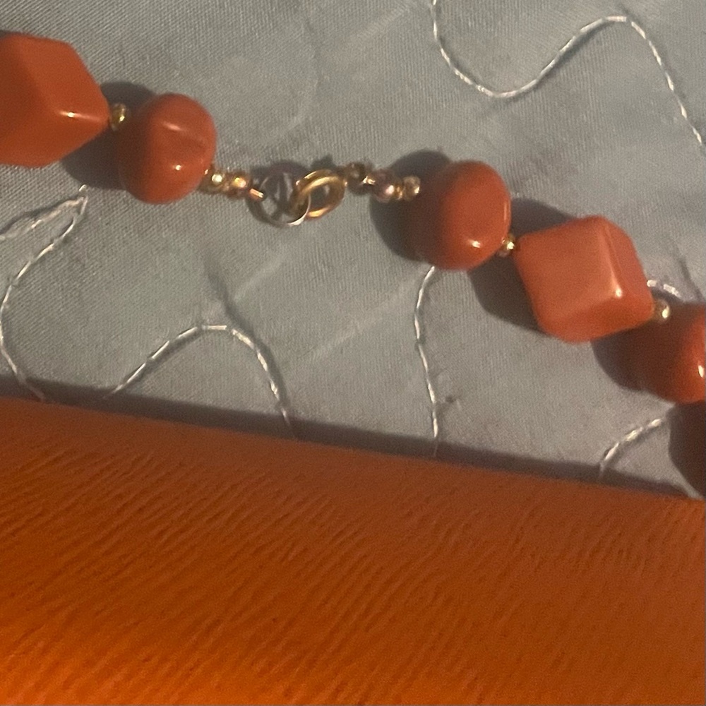 𝒮𝒶𝓁ℯ ✮ Tory Burch Eyeglass Case Caramel Burnt Orange Butterscotch Bakelite & Pin - Picture 8 of 15